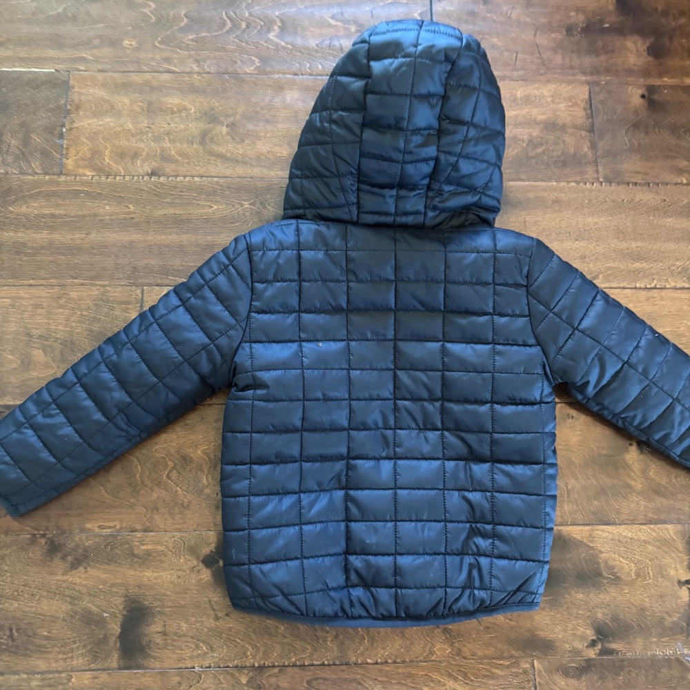 Cat & Jack Toddler Boys Black Quilted Puffer Jacket with Hood 3T - Picture 8 of 8